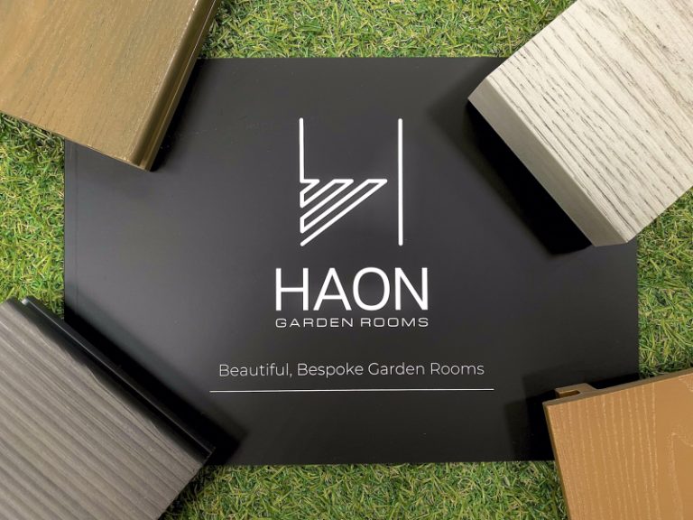 Haon brochure alongside cladding samples